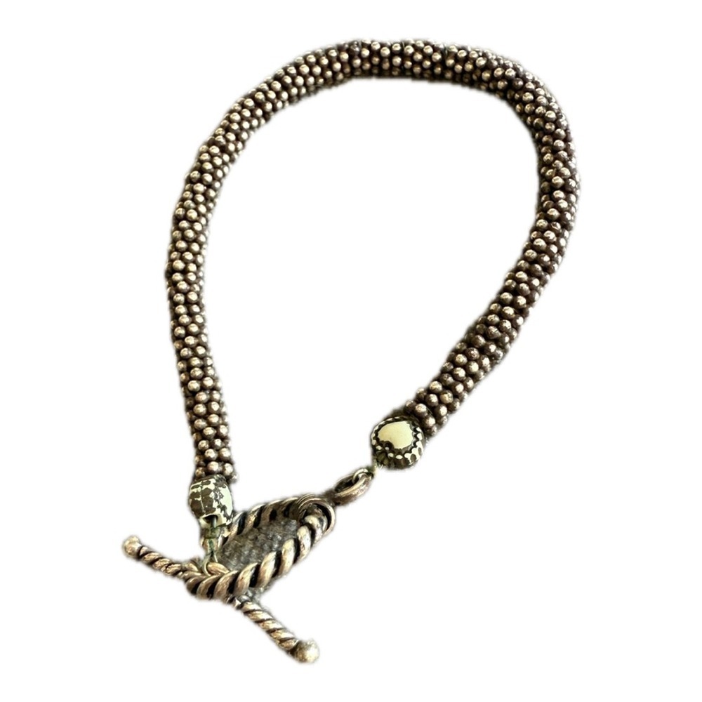 Silver Heart Chain Bracelet Cord Style Minimalist Boho - Picture 4 of 4
